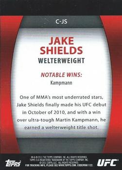 2011 Topps UFC Title Shot - UFC Contenders #C-JS Jake Shields Back