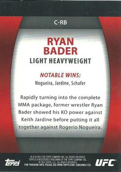 2011 Topps UFC Title Shot - UFC Contenders #C-RB Ryan Bader Back