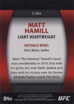 2011 Topps UFC Title Shot - UFC Contenders Red #C-17 Matt Hamill Back