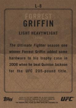 2011 Topps UFC Title Shot - UFC Legacy #L-8 Forrest Griffin Back
