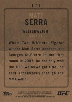 2011 Topps UFC Title Shot - UFC Legacy #L-17 Matt Serra Back