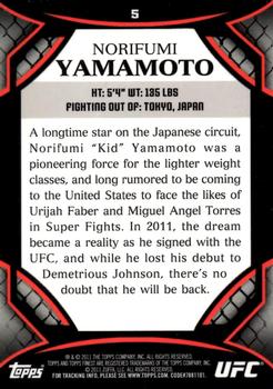 2011 Finest UFC #5 Norifumi Yamamoto Back
