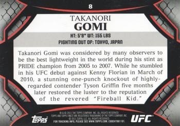 2011 Finest UFC #8 Takanori Gomi Back