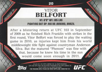 2011 Finest UFC #20 Vitor Belfort Back