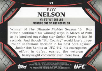 2011 Finest UFC #21 Roy Nelson Back
