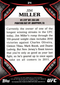 2011 Finest UFC #24 Jim Miller Back