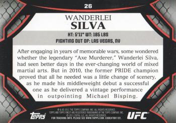 2011 Finest UFC #26 Wanderlei Silva Back