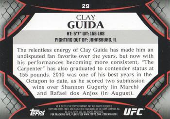 2011 Finest UFC #29 Clay Guida Back