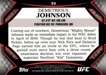 2011 Finest UFC #33 Demetrious Johnson Back