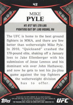 2011 Finest UFC #42 Mike Pyle Back