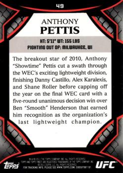 2011 Finest UFC #49 Anthony Pettis Back