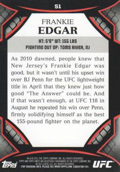 2011 Finest UFC #51 Frankie Edgar Back