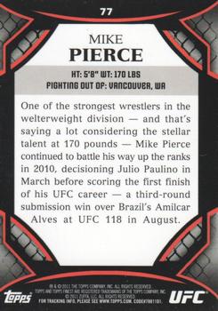2011 Finest UFC #77 Mike Pierce Back
