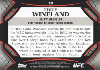 2011 Finest UFC #78 Eddie Wineland Back