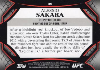 2011 Finest UFC #89 Alessio Sakara Back
