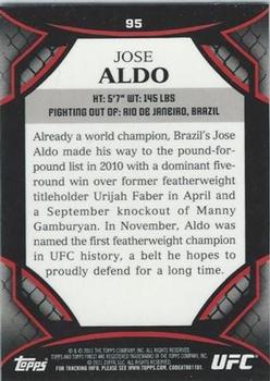 2011 Finest UFC #95 Jose Aldo Back