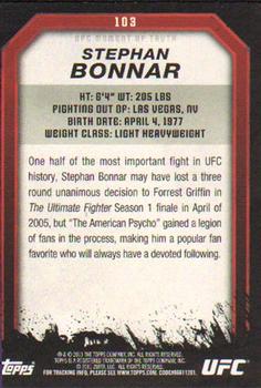 2011 Topps UFC Moment of Truth #103 Stephan Bonnar Back