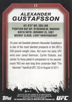 2011 Topps UFC Moment of Truth #17 Alexander Gustafsson Back