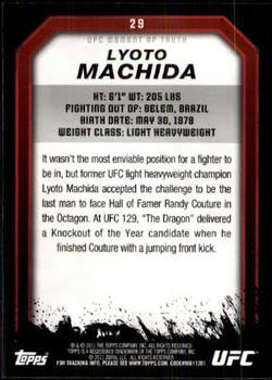 2011 Topps UFC Moment of Truth #29 Lyoto Machida Back
