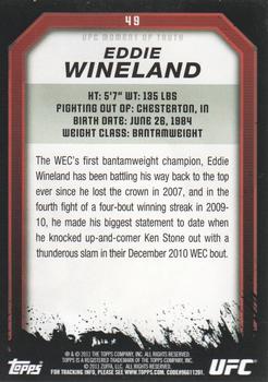 2011 Topps UFC Moment of Truth #49 Eddie Wineland Back