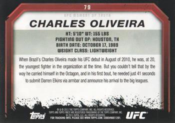 2011 Topps UFC Moment of Truth #79 Charles Oliveira Back