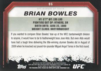 2011 Topps UFC Moment of Truth #95 Brian Bowles Back