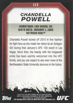 2011 Topps UFC Moment of Truth #112 Chandella Powell Back