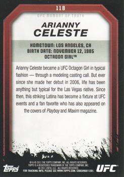 2011 Topps UFC Moment of Truth #118 Arianny Celeste Back