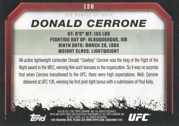 2011 Topps UFC Moment of Truth #128 Donald Cerrone Back