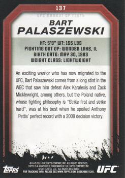 2011 Topps UFC Moment of Truth #137 Bart Palaszewski Back