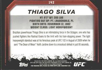 2011 Topps UFC Moment of Truth #142 Thiago Silva Back