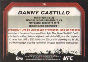 2011 Topps UFC Moment of Truth #74 Danny Castillo Back