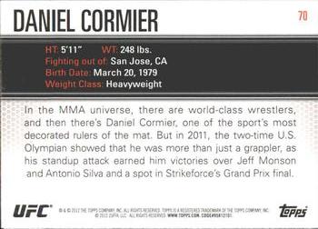 2012 Topps UFC Knockout #70 Daniel Cormier Back