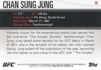 2012 Topps UFC Knockout #98 Chan Sung Jung Back