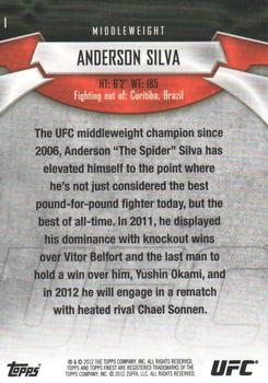 2012 Finest UFC #1 Anderson Silva Back