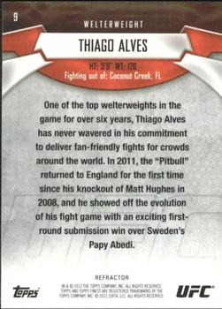 2012 Finest UFC #9 Thiago Alves Back