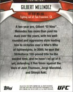 2012 Finest UFC #10 Gilbert Melendez Back