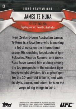 2012 Finest UFC #13 James Te Huna Back