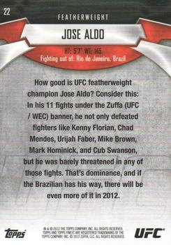 2012 Finest UFC #22 Jose Aldo Back