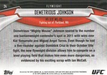 2012 Finest UFC #24 Demetrious Johnson Back