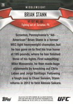 2012 Finest UFC #28 Brian Stann Back