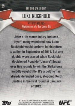 2012 Finest UFC #29 Luke Rockhold Back