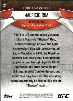 2012 Finest UFC #30 Mauricio Rua Back