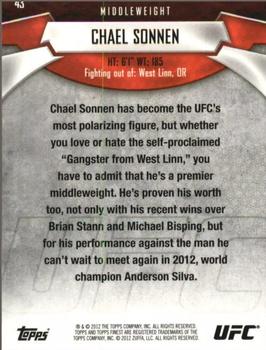 2012 Finest UFC #43 Chael Sonnen Back