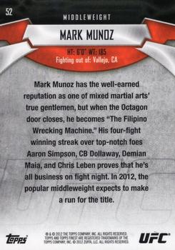 2012 Finest UFC #52 Mark Munoz Back