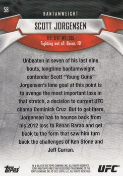 2012 Finest UFC #58 Scott Jorgensen Back