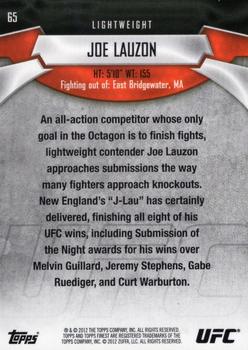 2012 Finest UFC #65 Joe Lauzon Back