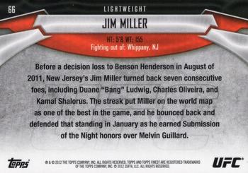 2012 Finest UFC #66 Jim Miller Back