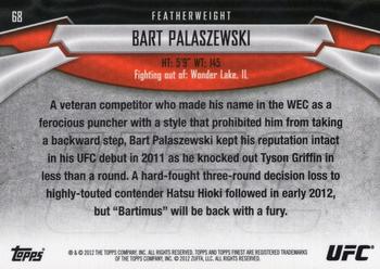 2012 Finest UFC #68 Bart Palaszewski Back