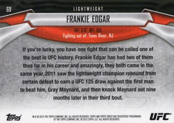 2012 Finest UFC #69 Frankie Edgar Back